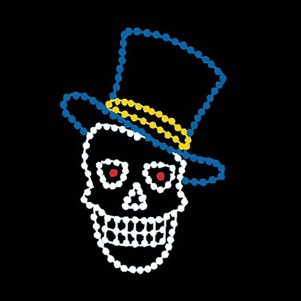 5 1/2' Animated Skull With Top Hat, LED 1 5 1/2' Animated Skull With Top Hat, LED