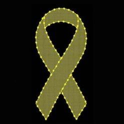 6' Yellow Ribbon With Mesh, LED