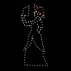 7 1/2' Victorian Caroler Woman, LED