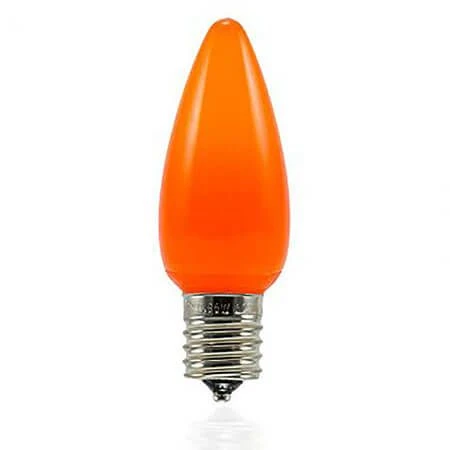 C9 SMD LED Retrofit Bulbs - Frosted Smooth - Amber/Orange - Pro Christmas™ - Bag Of 25 1 C9 SMD LED Retrofit Bulbs - Frosted Smooth - Amber/Orange - Pro Christmas™ - Bag Of 25