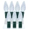 70 Light Pure White C6 LED Christmas Lights