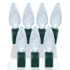 70 Light Pure White C6 LED Christmas Lights