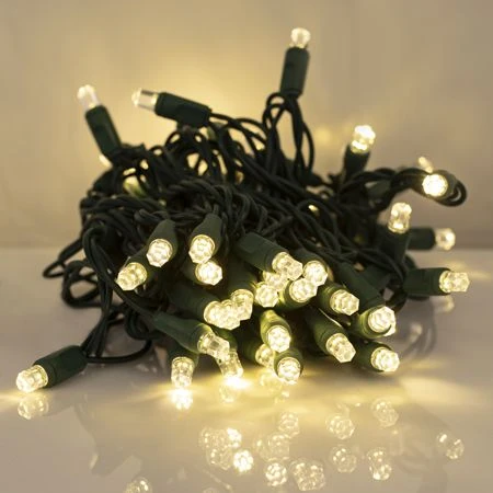 70 Light Warm White Pentagon Gem LED Christmas Lights 3 70 Light Warm White Pentagon Gem LED Christmas Lights - Image 3