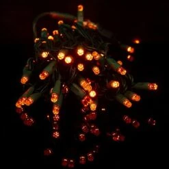 70 Light Amber/Orange Pentagon Gem LED Christmas Lights -Twinkly Sales Shop p pent 704 a b