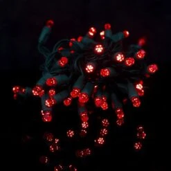 70 Light Red Pentagon Gem LED Christmas Lights -Twinkly Sales Shop p pent 704 r b