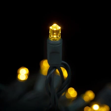 70 Light Yellow Pentagon Gem LED Christmas Lights 2 70 Light Yellow Pentagon Gem LED Christmas Lights - Image 2