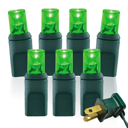 70 Light Green Twinkle 5 Mm Wide Angle Conical LED Christmas Lights 1 70 Light Green Twinkle 5 Mm Wide Angle Conical LED Christmas Lights