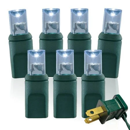 70 Light Pure White Twinkle 5 Mm Wide Angle Conical LED Christmas Lights 1 70 Light Pure White Twinkle 5 Mm Wide Angle Conical LED Christmas Lights