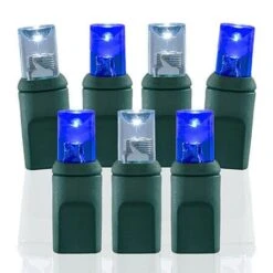 70 Light Pure White & Blue 5 Mm Wide Angle Conical LED Lights