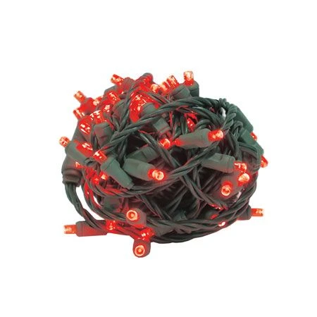 70 Light Red 5 Mm Wide Angle Conical LED Christmas Lights - Balled 1 70 Light Red 5 Mm Wide Angle Conical LED Christmas Lights - Balled