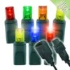 Slow Fade Multi Wide Angle Conical - 4" Spacing, 70 Bulb, Grn Cord, UL Coaxial RY Plug - Full Wave