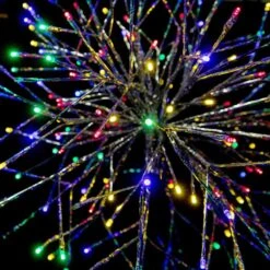 24" Silver Twinkle Starburst - Multi-colored LED Lights -Twinkly Sales Shop sl tsb 24 m sl 3 cropped 1