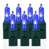 70 Light T5 Smooth Blue LED Christmas Lights