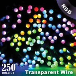 Twinkly Pro - RGB Capsule - 250 Lights - 4" Spacing - Transparent Wire - Single Line -Twinkly Sales Shop twinkly web 2020 1357 1
