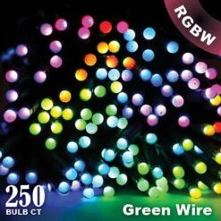 Twinkly Pro - RGBW Capsule - 250 Lights - 4" Spacing - Green Wire - Single Line -Twinkly Sales Shop twinkly web 2020 1359