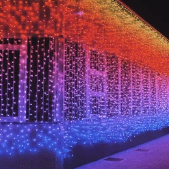 Twinkly Pro Curtain Lights - RGBW Capsule - 250 Lights - 5 Drops - Transparent Wire -Twinkly Sales Shop twinklypro curtain 1 1