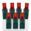 70 Light Red 5 Mm Wide Angle Conical LED Christmas Lights